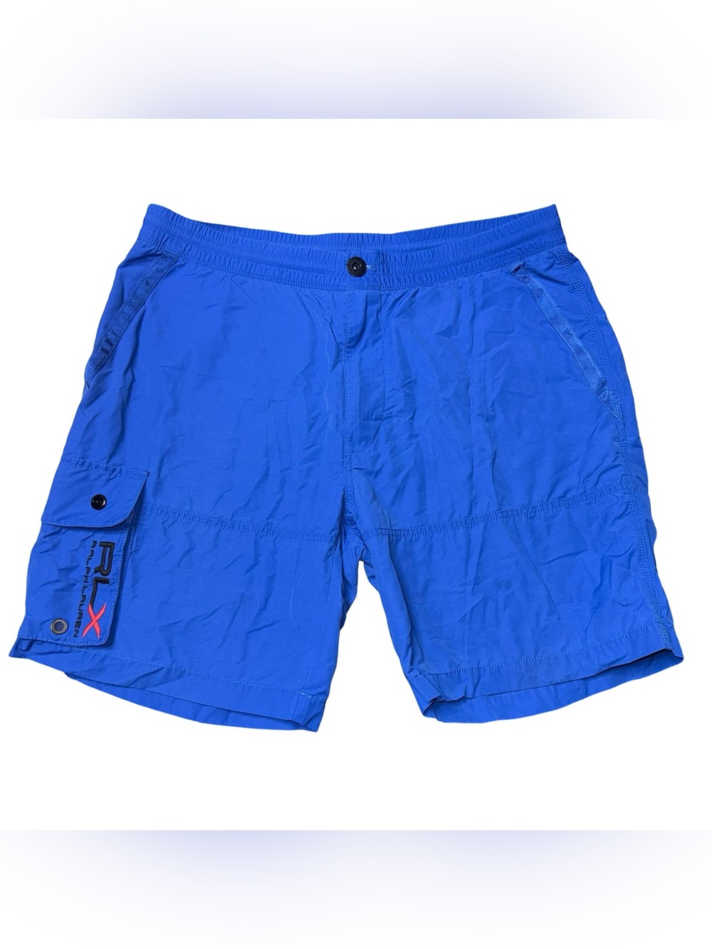RALPH LAUREN RLX Blue Tactical Cargo Nylon Shorts Mens Sz XL Gorpcore